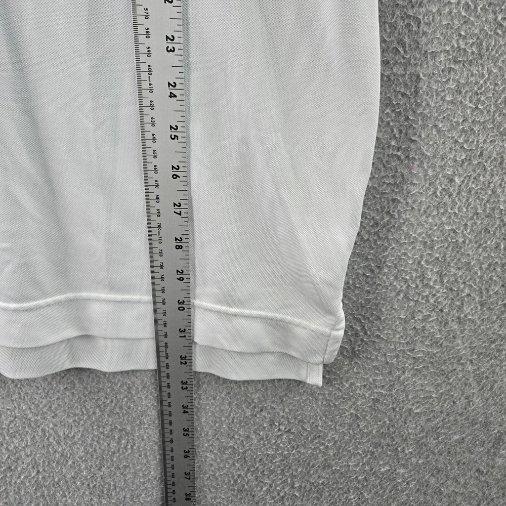 Footjoy Men Polo XL White Logo Embroidery‎ Striped Activewear Short Sleeve